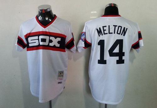 Mitchell And Ness 1983 White Sox #14 Bill Melton White Throwback Stitched MLB Jersey - Click Image to Close